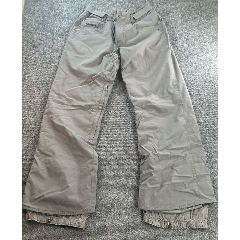 Quiksilver Snow Pants Mens Medium Gray QuikTech 5000mm Utility Ski Snowboard